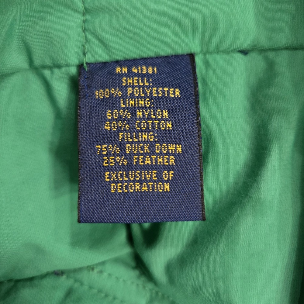 Polo Ralph Lauren Down Quilted Puffer Jacket Men's 2XL Blue Detachable Hood - Picture 11 of 12